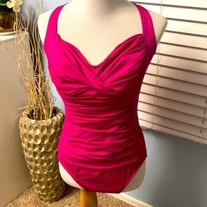 Hot Pink One Piece Bathing Suit